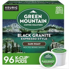 Green Mountain Coffee Roasters, Black Granite Dark Roast K-Cup Coffee Pods 96 Ct