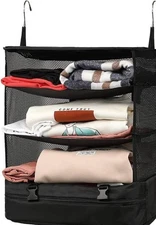 Travel Closet Hanging Packing Cube Shelves Rolling Garment Bag Organizer X-Large