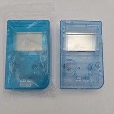 two Replacement Housing for Nintendo Game Boy Pocket GBP Shell Clear blue
