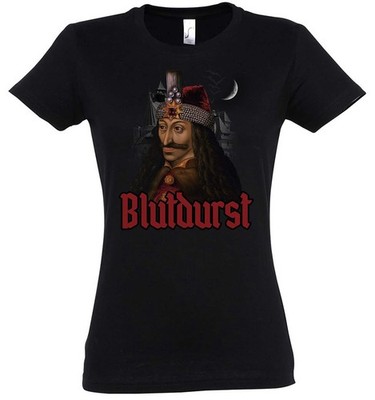 Vlad III. Draculea Damen T-Shirt Pfähler Portrait The Impaler Graf Dracula
