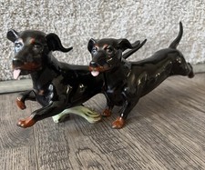 GOEBEL Germany 10 Black & Tan DACHSHUND Porce...