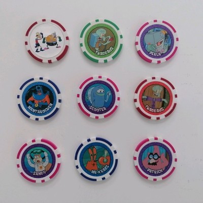 9 SPONGEBOB Topps Chips Chipz Viacom 2007 Meerjungfraumann Blaubarschbube Etc
