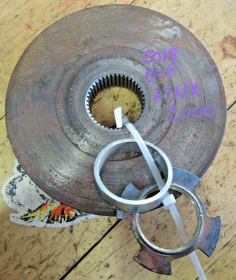 19' ARCTIC CAT LYNX 2000 BRAKE DISC W/BEARING SHIELD & NUT #1602-656 ITEM #3160