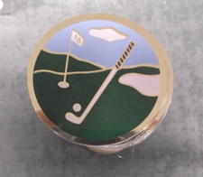 lot of 22 golf insert blue green club and ball 18th hole trophy parts 2" dia