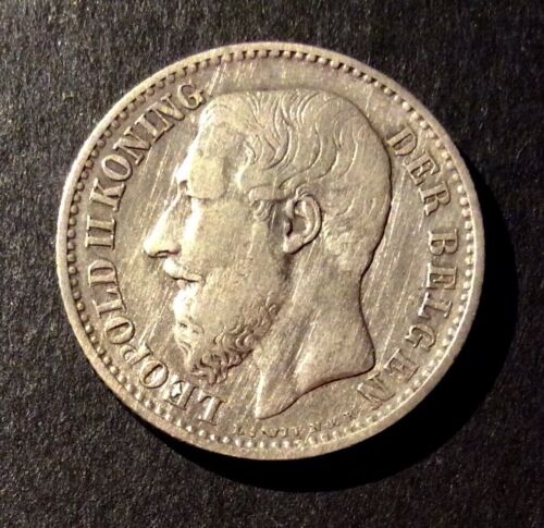 Belgique - Léopold II -  Jolie Monnaie de 1 Franc 1886  VL  en argent - Afbeelding 1 van 2