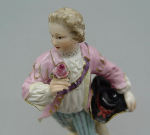 Figura Meissen jardinero como caballero, modelo 19, 1ª elección cir 1870 - Imagen 8 de 9