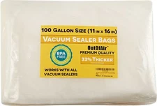 100 Vacuum Sealer Bags: Gallon Size (11" x 16") for Foodsaver by OutOfAir