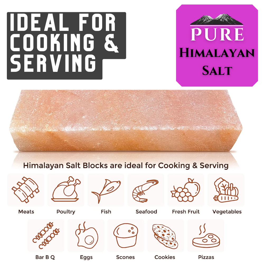 Himalayan Natural Salt Cooking Tile Block Plate Salt Slab Grilling Food