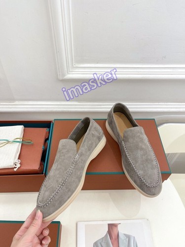Mocasines sin cordones estilo italiano occidental para hombre mujer zapatos de cuero gamuza real nuevos - Imagen 22 de 44