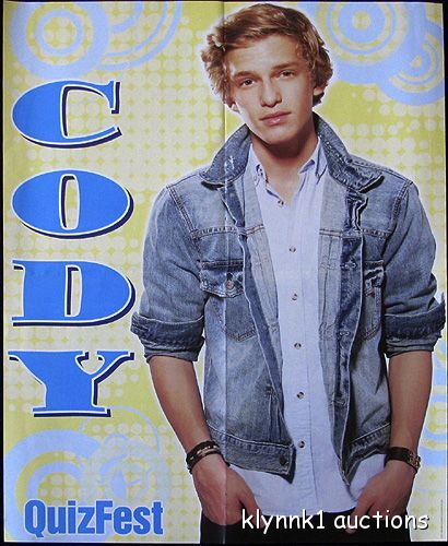 Cody Simpson 2 POSTERS Centerfolds Lot 2605A Justin Bieber on the back - Picture 1 of 4