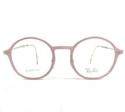 Ray-Ban Eyeglasses Frames RB 7087 5639 Pink Silver Round LightRay 48-21-140