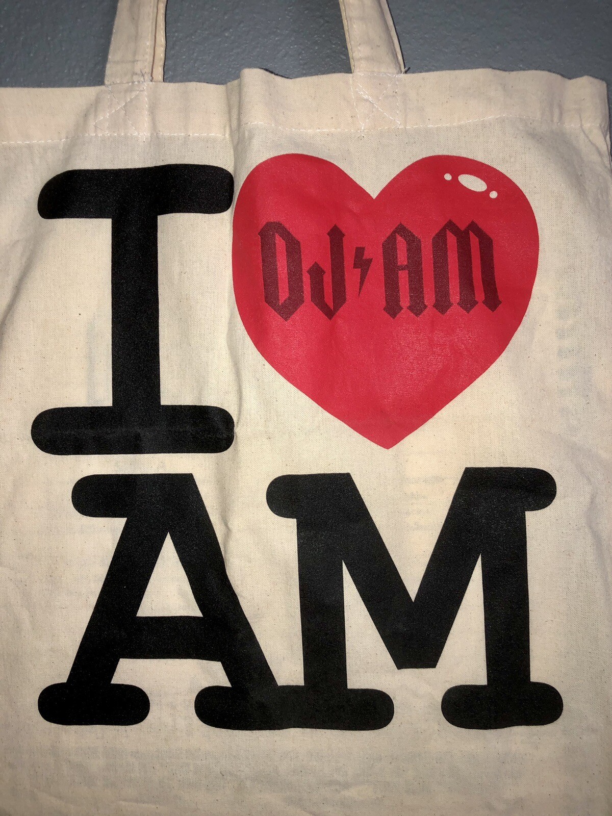 RARE DJ AM Vinyl Record Tote Bag Serato Steve Aoki Blink 182 Travis Barker Daft image 2