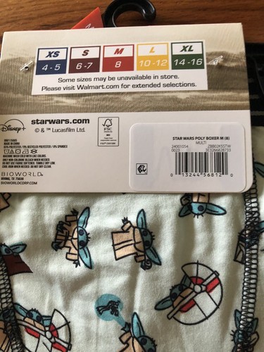 Star Wars The Mandalorian Boys Size 8 Medium Boxer Briefs 4 Pair Pack Underwear - Picture 7 of 7
