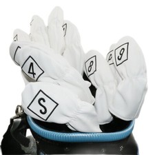 Limited Stock Rhombus Pattern White Top Golf Iron Club Covers Golf Accessories