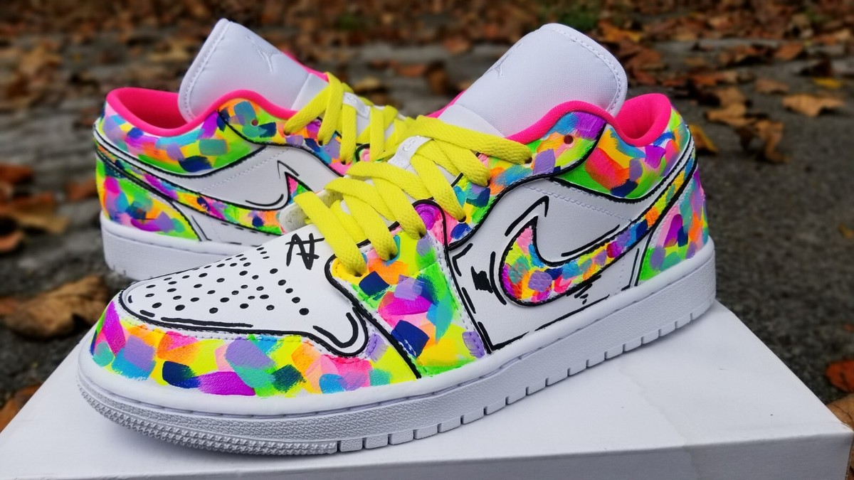 Air Jordan 1 low カスタム Jordan 1 Low Custom Size 10 Men/11.5 women | eBay