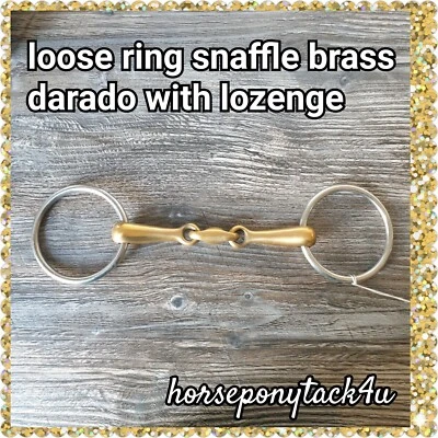 SHELDON ANELLO SCIOLTO 3" OTTONE DORADO LOSANGA SNAFFLE BIT DA 4,5 A 6 POLLICI