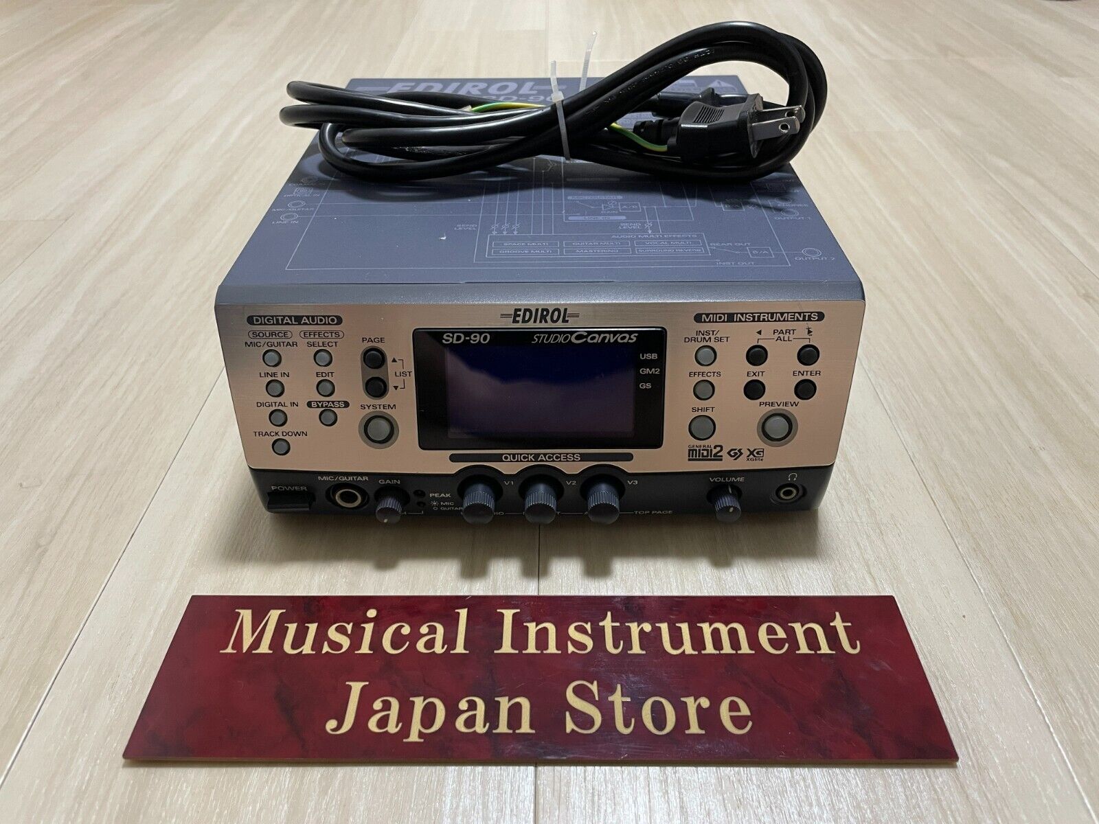 Roland Edirol Studio Canvas SD-90 MIDI Sound Module with Power Cable from  Japan