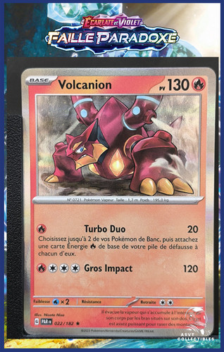Carte Pokémon Volcanion 022/182 Reverse EV4 Faille Paradoxe 
