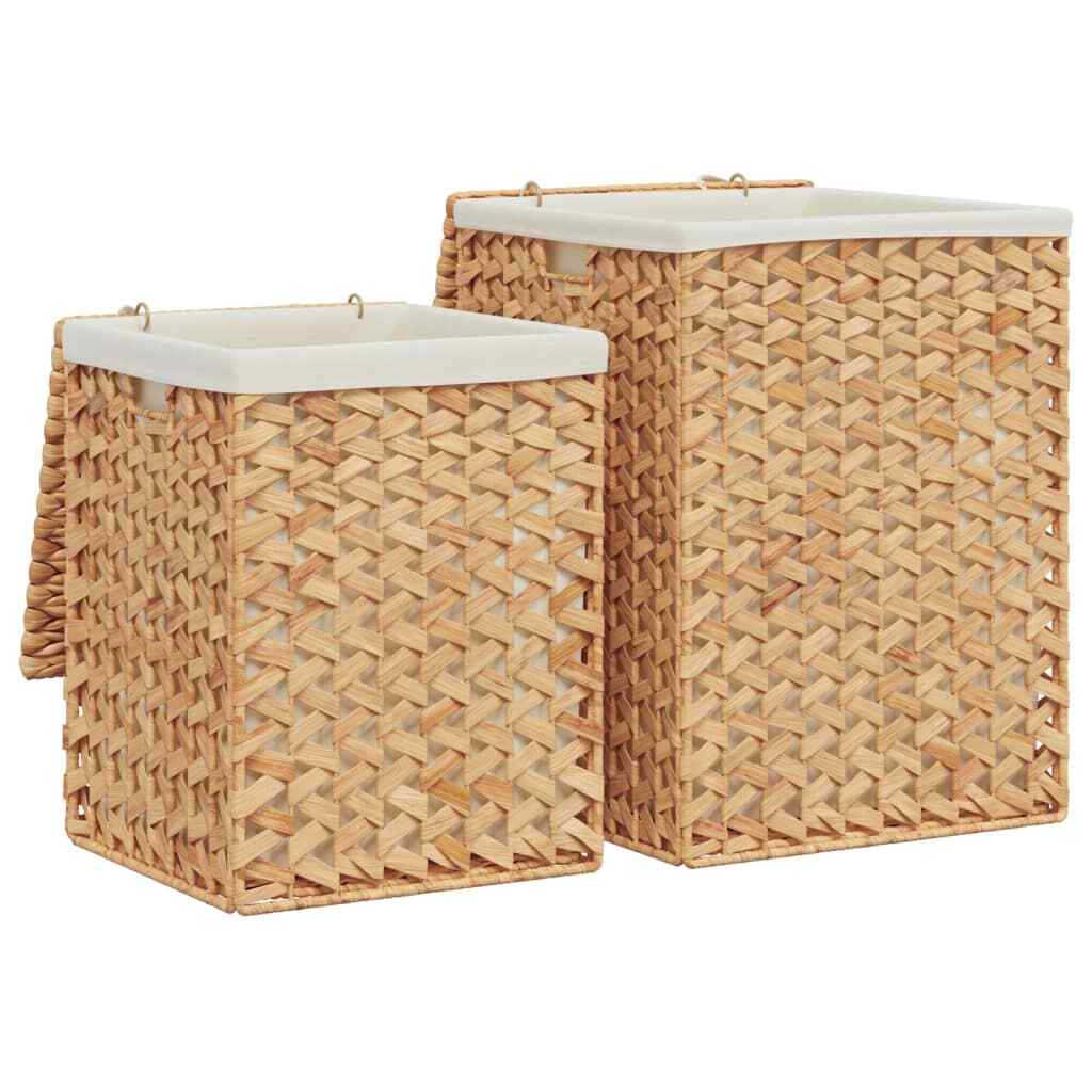 vidaXL Laundry Baskets 2 pcs Water Hyacinth eBay
