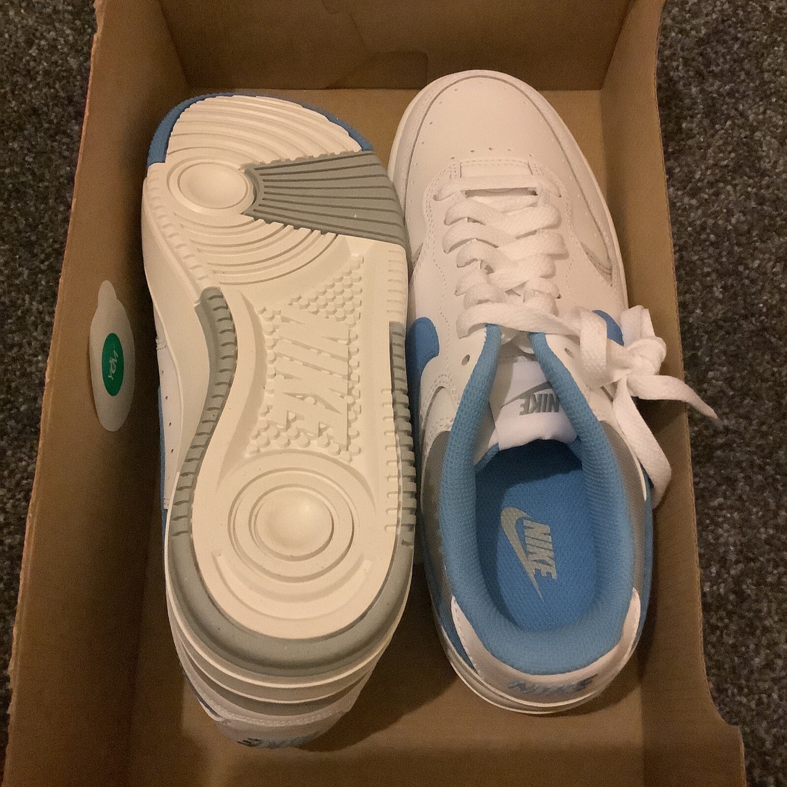 Nike Gamma Force White/University Blue Women's Trainers UK6 DX9176108 image 9