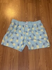GOODFELLOW CO MENS PINEAPPLE SWIM SHORTS Bathing Suit SIZE XL