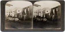 WW1 Alps Italian Village Devastated Original Stereoscopic Photo 1915-18c