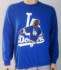 TUPAC LA Royal BLUE CREWNECK WEST SIDE 2pac DODGERS GO BLUE ROW NWA SHAKUR