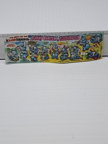 KINDER SURPRISE 1995 FUNNY FANTEN BEACH ELEPHANTS Complete Set w/ paper - Picture 2 of 12