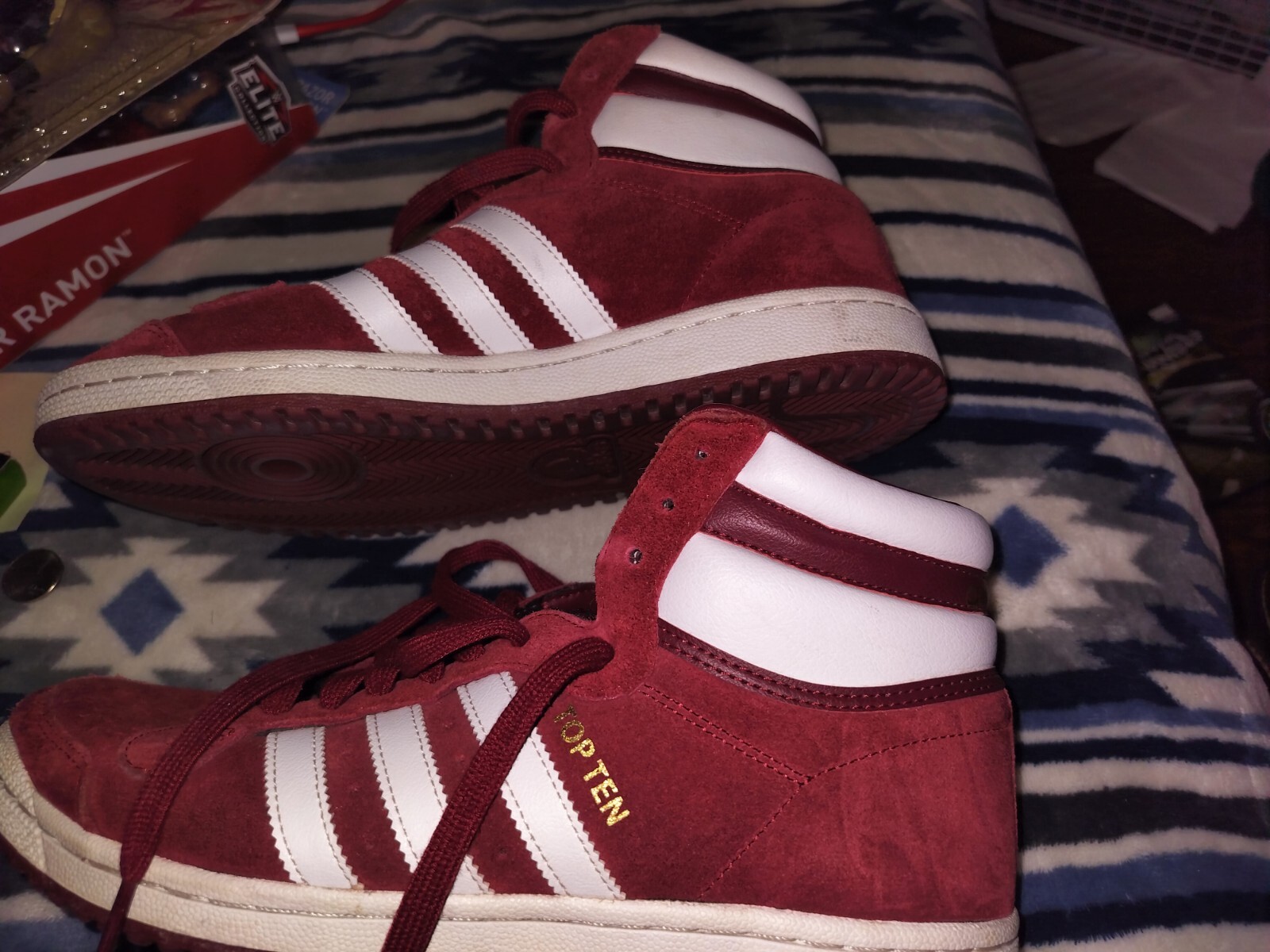 Size+9++adidas+Top+Ten+High+Collegiate+Burgundy for sale online eBay