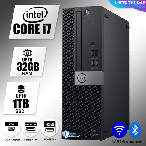 DELL Desktop Computer PC i7,up to 32GB RAM,1TB m.2 SSD, Windows 10/11, WiFi - 第 1/7 張圖片