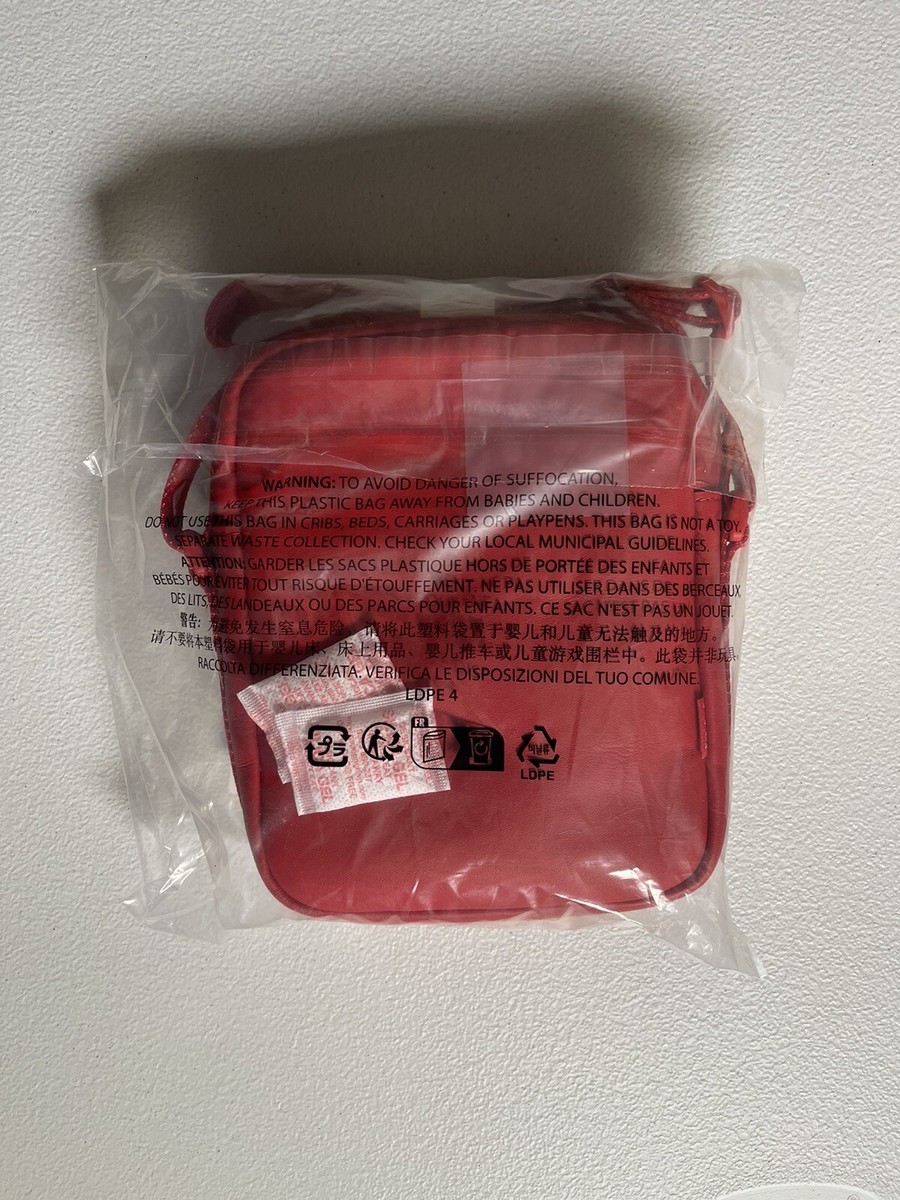 Supreme Cowhide Leather Shoulder Bag. Red. Brand New DSWT