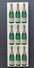 PAPER HOUSE  VINTSGE STICKERS CHAMPAGNE BOTTLES RARE RETIRED Sticky Pix.