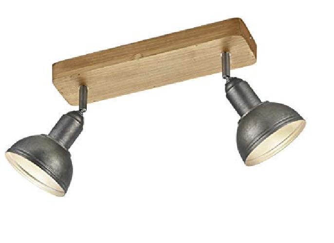 Trio Leuchten Delhi Lampada da soffitto E14, 40 W, Nichel Anticato