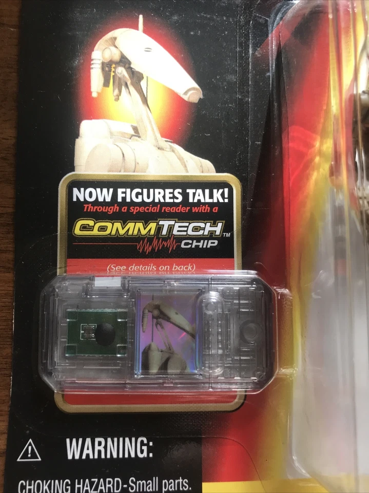 Figura de droide de batalla Hasbro Star Wars Episodio 1 1998 de colección CommTech nueva en caja Foto 2 de 4