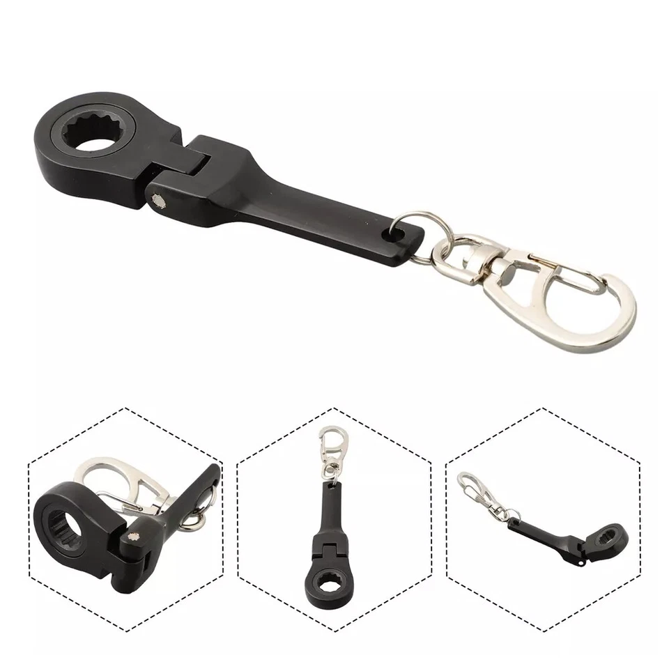 10mm Ratchet Wrench Keychain Key Ring Portable Ratcheting Wrench Key Chains § - Image 4 of 4