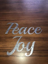 Crafter's Square lot of 2 Metal - Peace - Joy -