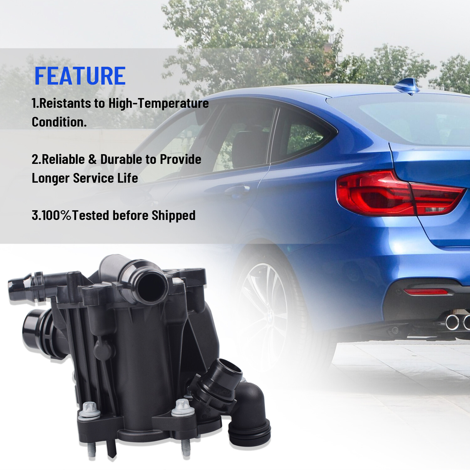 NEW - Engine Cooling Thermostat for BMW 530i 320i 430i 330i X4 ...