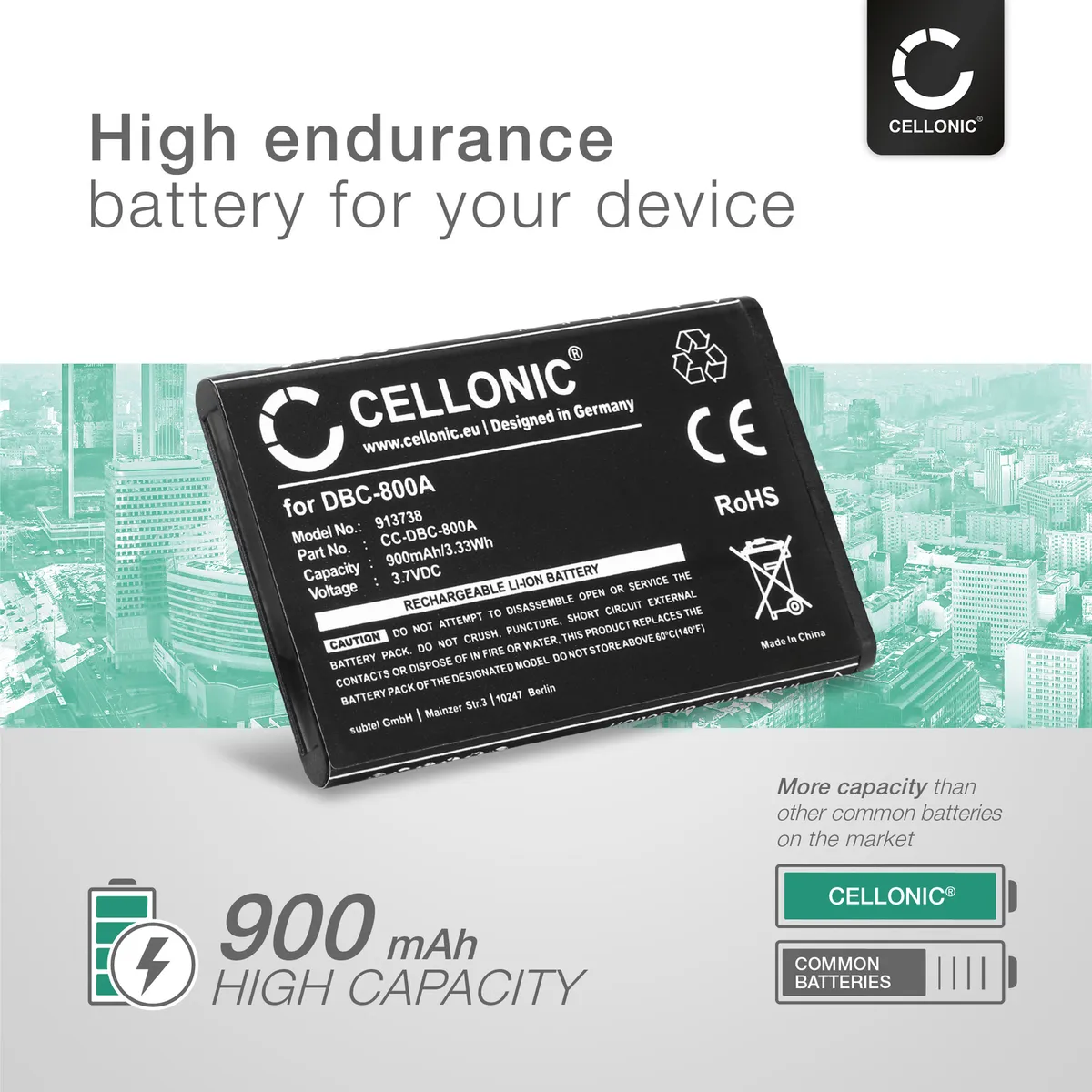 Batterie pour Doro 530X 6530 Hagenuk E50 Seecode S30 Doro 6171 900mAh