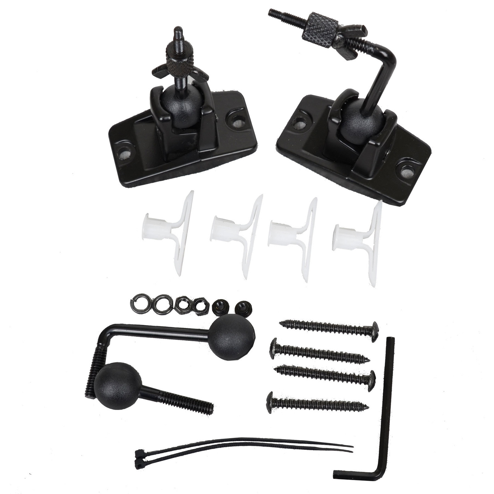 4Universal Satellite Surround Sound Speaker Ceiling Wall Mount Bracket Black BJT