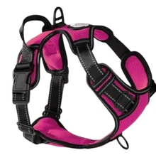 Taglory Reflective Mesh Dog Harness Breathable Padded No-Choke/No-Pull Baby Pink