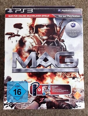 #PS3 01 Playstation 3-Set ''MAG'' mit Wireless-Headset, USB-Kabel/Ladestation!