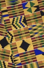 African Kente Printed Cotton fabric 44" width 6 yard