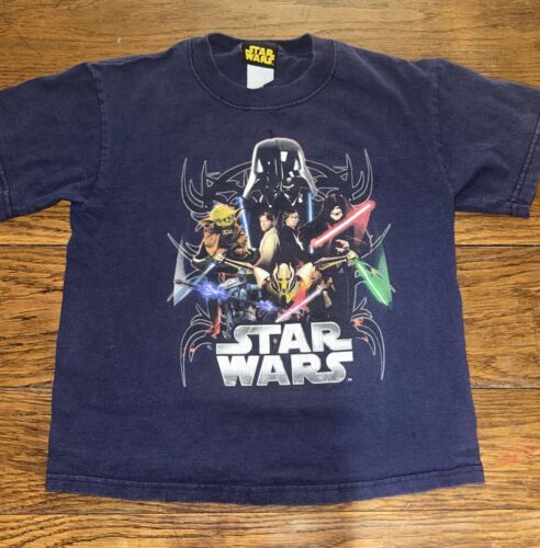 Vintage Star Wars Youth Medium Navy T-shirt