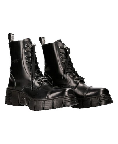 New Rock M-727-s5 Unisex Black Platform Boots - 6 US | eBay
