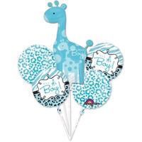 Boy Baby Shower Balloon Bouquet - Sweet Safari Boy Balloons - 5 Count on sale Boy Baby Shower Balloon Bouquet - Sweet Safari Boy Balloons - 5 Count on sale