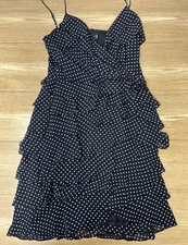 Vestido Para Mujer Lauren Ralph Lauren En Capas Con Tirantes Finos Y Lunares