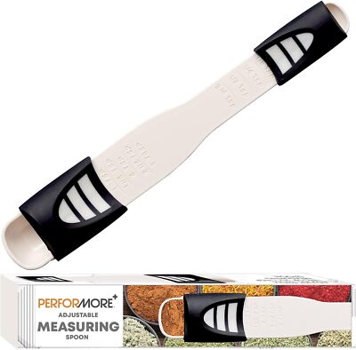 Adjustable Measuring Spoon with Double End Adjustable Scale, 9 Stalls All in One