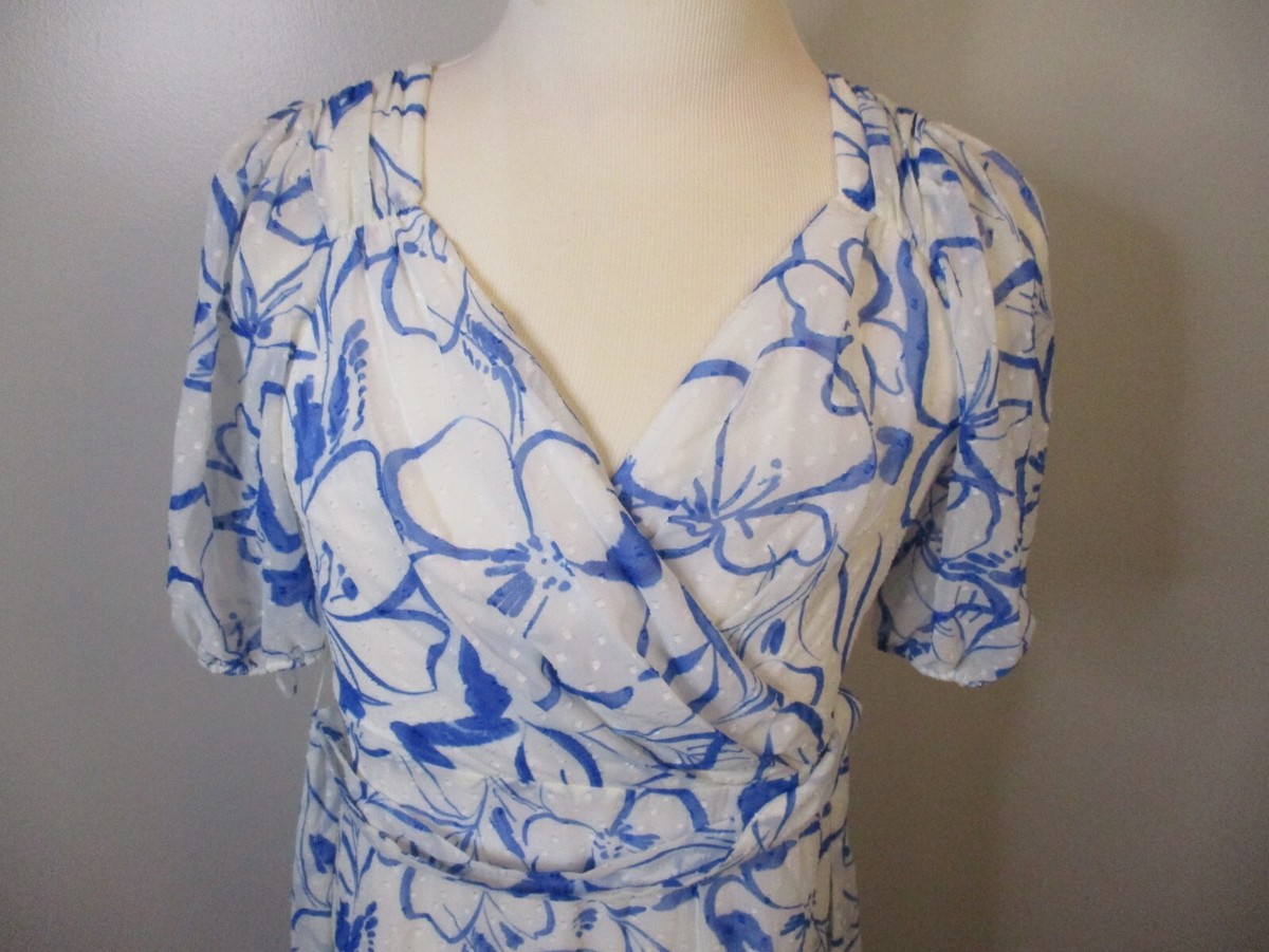 Dkny Women's Puff Sleeve Floral Dress, 6
