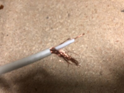 50' West Penn Wire 825 White 25 AWG Solid Miniature Coax Pro Video Cable