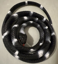 Greenbrier Intl. Plastic Snake Black  White Striped Toy Coiled Free Shipping